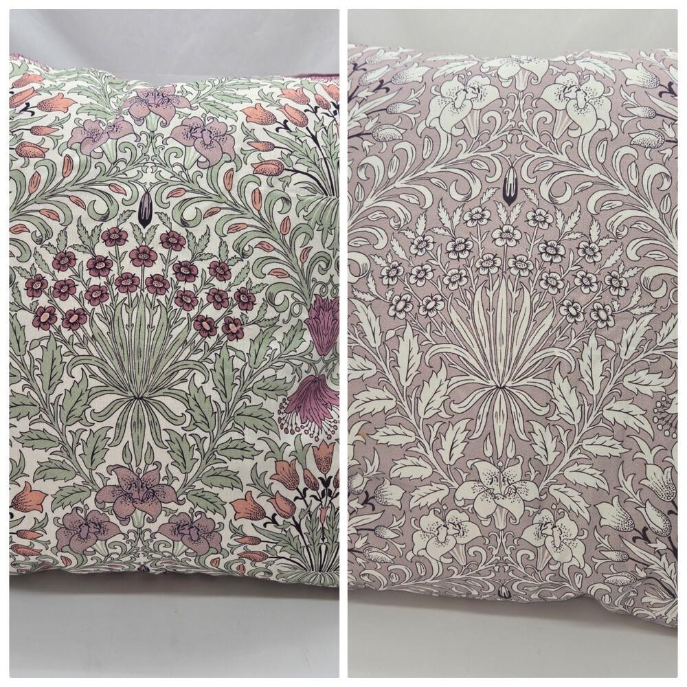 William Morris At Home GARDEN LAVENDER Pillow 20" x 20" NWT ENGLISH COTTAGE Boho